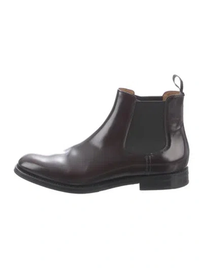 Pre-owned Church's Leather Chelsea Boots In Brown