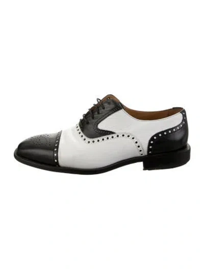 Pre-owned Church's Leather Colorblock Pattern Brogues In Multi