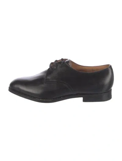 Pre-owned Church's Leather Derby Shoes In Black