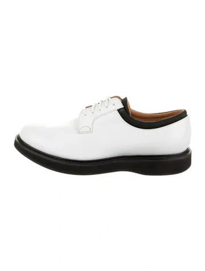 Pre-owned Church's Leather Derby Shoes In White