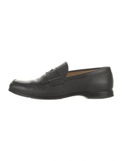 Pre-owned Church's Leather Dress Loafers In Black