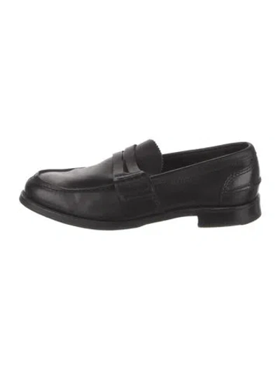 Pre-owned Church's Leather Dress Loafers In Black