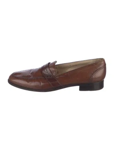 Pre-owned Church's Leather Dress Loafers In Neutral