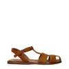 Church's Brown Leather Flat Sandals In Brown