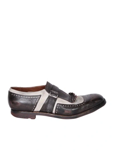 Church's Leather Loafer With Two-tone Finish In Brown