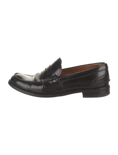 Pre-owned Church's Leather Loafers In Black