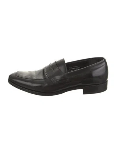 Pre-owned Church's Leather Loafers In Black