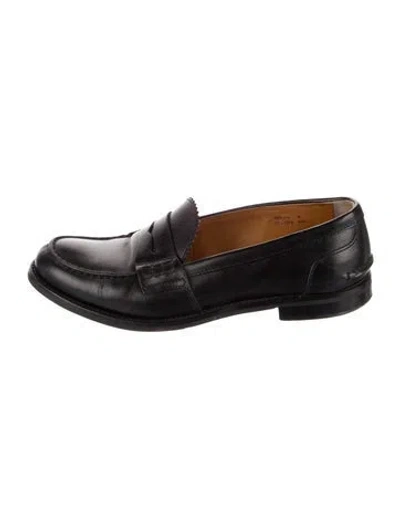 Pre-owned Church's Leather Loafers In Black