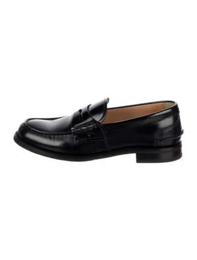 Pre-owned Church's Leather Loafers In Black