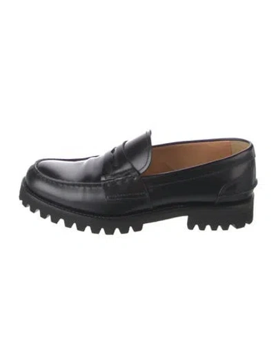 Pre-owned Church's Leather Loafers In Black