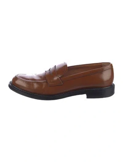Pre-owned Church's Leather Loafers In Brown