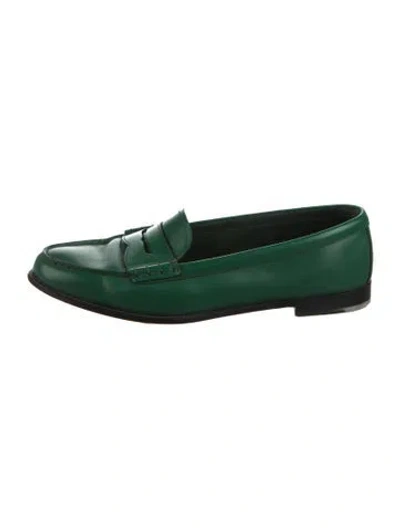Pre-owned Church's Leather Loafers In Green