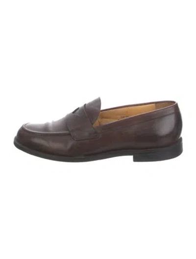 Pre-owned Church's Leather Loafers In Neutrals