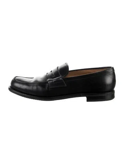 Pre-owned Church's Leather Monk Straps In Black