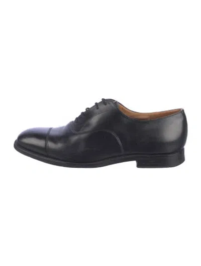 Pre-owned Church's Leather Oxfords In Black