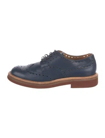 Pre-owned Church's Leather Oxfords In Blue