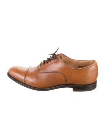 Pre-owned Church's Leather Oxfords In Brown