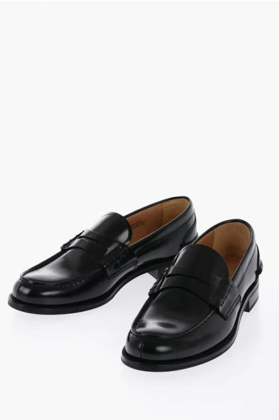 Church's Leather Pembrey Penny Loafers In Black