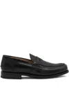 Church's Penny Strap Loafers With Round Toe Stitching In Purple