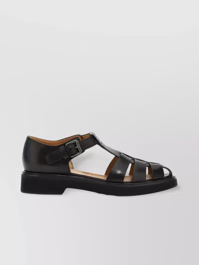 Church's Leather Sandals In Animal Print