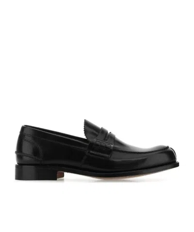 Church's Leather Slip-on Loafers In Black