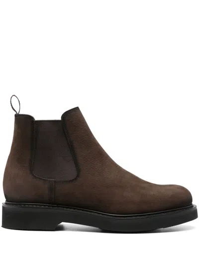Church's Leather Chelsea Leicester Boots In Dark Brown
