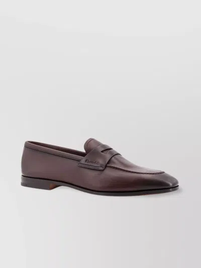 Church's Loafer Leather Saddle Rounded Toe