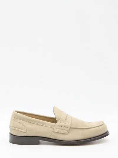 Church's Maltby Suede Loafers In Beige