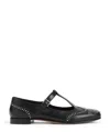 Church's Opal Studded Leather Mary Jane Brogues In Black