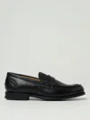 Church's Black Moccasin Flat Shoes With Elegant Detailing For Modern Men In Black