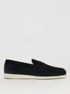 Church's Blue Suede Saddle Loafers In Braun