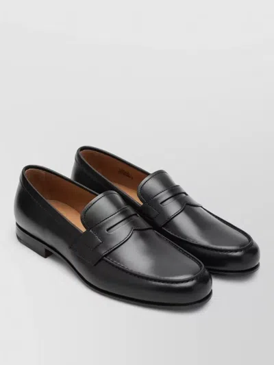 Church's Loafers Round Toe Leather Sole Upper In Black