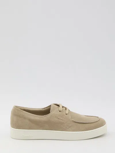 Church's Longsight Lace-up Suede Sneakers In Beige