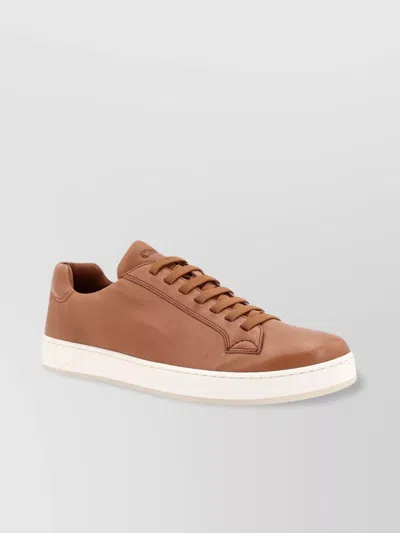 Church's Logo-debossed Leather Sneakers In Brown