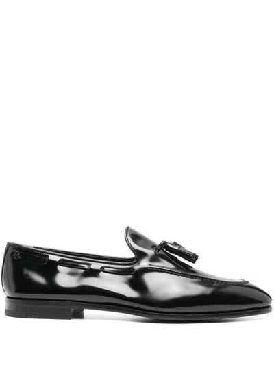 CHURCH'S MAIDSTONE POLISHED FUMÉ LEATHER LOAFERS