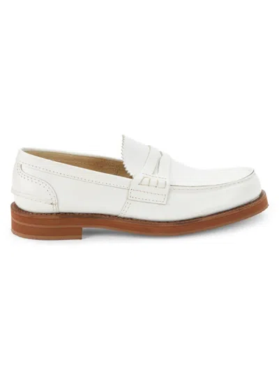Church's Men's Leather Penny Loafers In White