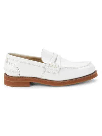 Church's Men's Leather Penny Loafers In White