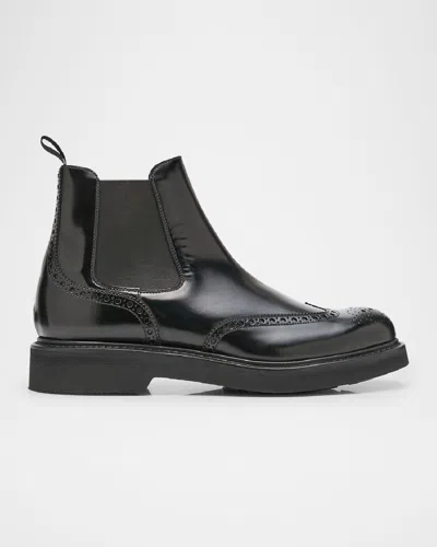 Church's Men's Nantwich Polished Brogue Chelsea Boots In Antrac.sc.
