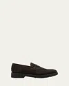 Church's Suede Calfskin Moccasin Loafers With Lightweight Eva Sole In Dark Brown