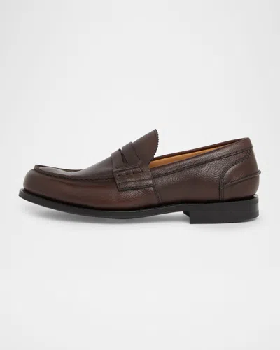 CHURCH'S MEN'S PEMBREY 2.0 GRAINED LEATHER PENNY LOAFERS