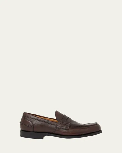 CHURCH'S MEN'S PEMBREY 2.0 GRAINED LEATHER PENNY LOAFERS