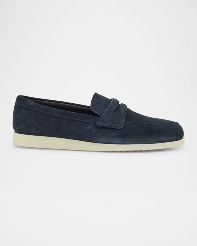 Church's Men's Portsmouth Suede Penny Loafers In Navy