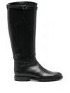 Church's Michelle 2g Buckle Strap Riding Boots In Black