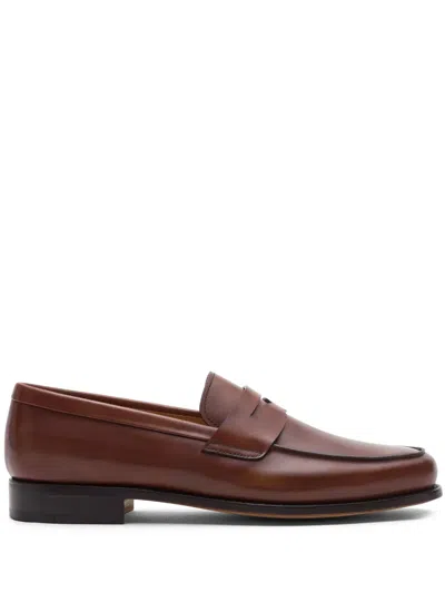Church's Round Head Loafer Shoes In Brown
