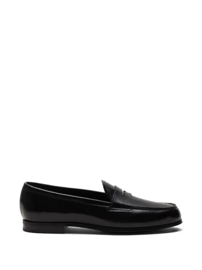 Church's Natalie Polished-leather Loafers In Black