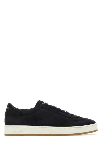 CHURCH'S NAVY BLUE SUEDE SNEAKERS