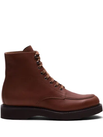 Church's Newick Pull Up Calf Lace-up Boots In Brown