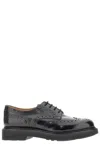Church's Derby Blucher Stringata Con Cuciture A Mano Sul Sottocchiello In Nero