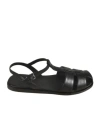 Church's Odyssey Nappa Leather T-strap Sandals Shoes In Black