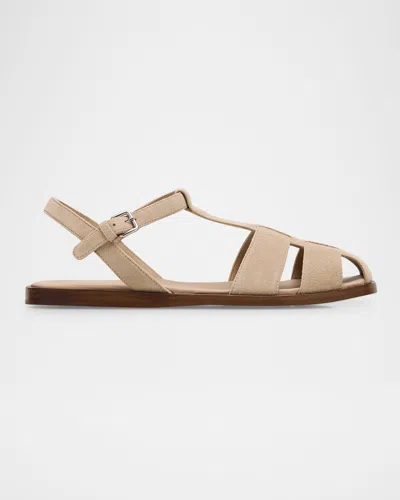 Church's Odyssey Suede Fisherman Sandals In Deserto
